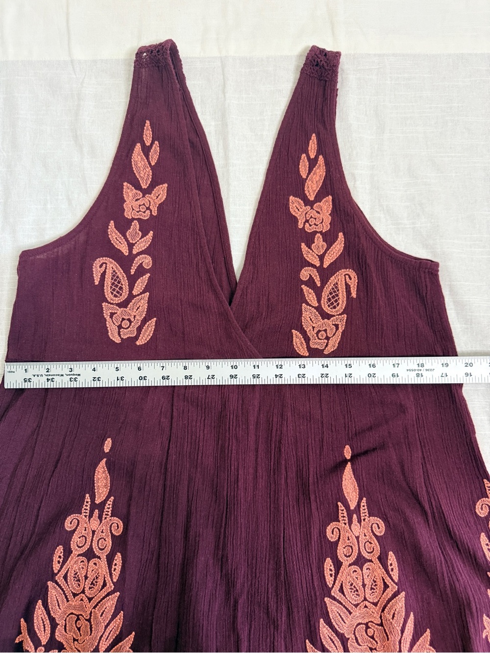 Free People Intimately Songbird Embroidered Gauze Romper M EUC - Picture 7 of 9